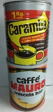 2 ENORMI SCATOLE LATTA MARCA CAFFE' ANNI 60  E 70