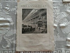 Pubblicità dei primi del '900 Gio. Ansaldo & C. Genova Acciaieria e fonderia 