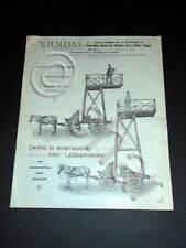 Brochure Vigili del Fuoco / Pompieri - Carro montaggio tipo Leggerissimo 1920