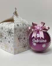 Pallina Natale fucsia con