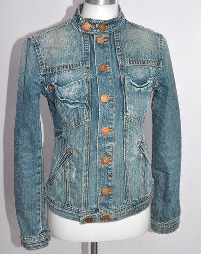 Elegante giacca denim - , di
