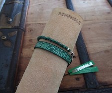 bracciale coppia di bracciali verde pietra autentica malachite e pelle perline