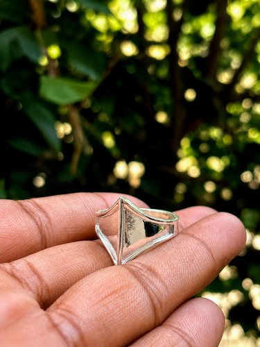 Anello chevron argento - anello,