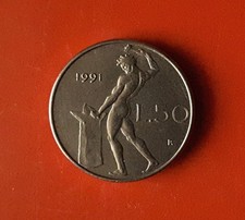 50 LIRE 1991 VARIANTE ORECCHIO