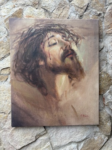 Quadro gesù dipinto a - a, olio