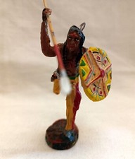 Elastolin Wild West:” Indian Warrior ” Mass, 7 cm, original by Hausser years 30'