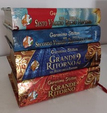 4 libri Geronimo Stilton Grande Ritorno 1 e 2 + 2° e 6° Viaggio Regno Fantasia