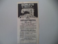 advertising Pubblicità 1965 MACCHINA PER CUCIRE BORLETTI 1102 LUSSO S/I