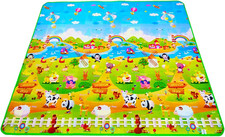 200X180Cm Tappetino per Gattonare - Tappeto Da Gioco per Bambini, Tappeto Grande