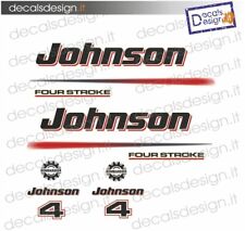 Adesivi motore marino fuoribordo Johnson 4  cv four stroke  gommone barca
