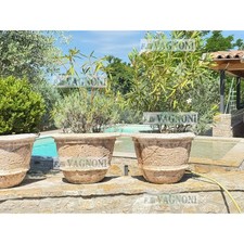 Vaso Fioriera mortaio vasca Cemento Pietra e marmo rustico arredo giardino cm 60