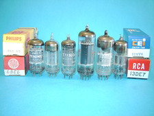 valvole ECC83 + 12AV6 + 12BA6 + 13DE7 EF184 + 6BZ6 Tube NOS Drake transreceiver