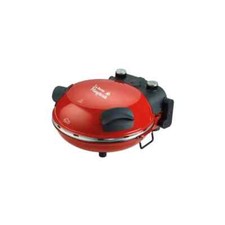 DCG Pizza Maker Forno Rosso con Base in Pietra da Cottura Refrattaria 1200w (con Spina UK)