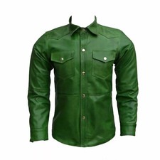 Camicia da uomo in vera pelle