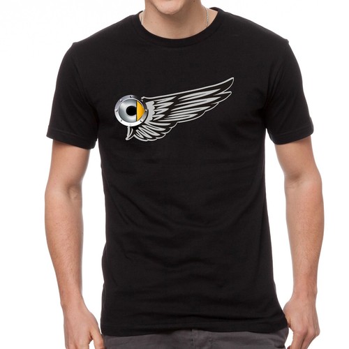 Shirt nera con logo ala - nera,