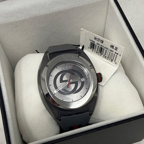 Gucci sync gray rubber quartz - sync,