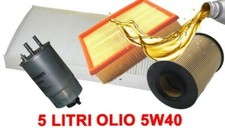 KIT 4 FILTRI TAGLIANDO OLIO 5W40 FIAT CROMA 194 2007 1.9 MJT IMPIANTO MANN