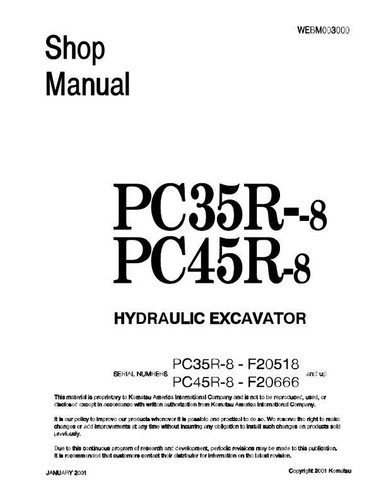 Komatsu pc35r pc45r 8 - komatsu, pc35r-8,