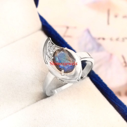 Anello donna labradorite - anello,