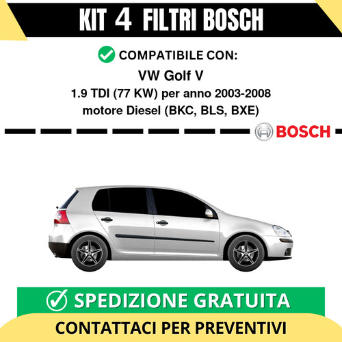 Kit bosch filtri tagliando - kit, 4