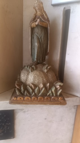 Madonna antica legno cirmolo