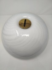 Lampadario a sospensione vintage in vetro di Murano anni '70-'80 bianco 42 cm.