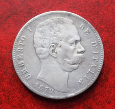 5 LIRE 1879 2 Tipo Umberto I
