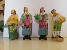 Statuine presepe vintage Lotto Di 4 PZ - In Gesso 