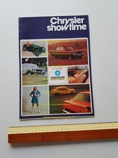 Chrysler produzione tutti marchi 1972 depliant originale inglese