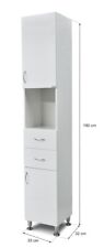 Armadio a colonna bianco mod. Elisabetta
