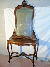 Console con specchiera in noce