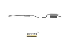 Marmitta Completa Terminale Centrale per Lancia Ypsilon 843 1.2 8v 16v 59 Kw 