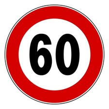 Segnale limite di velocità 60