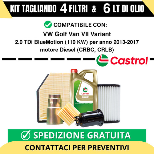 Tagliando per golf van vii - vw,