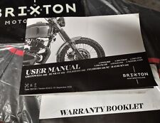 Libretto uso manutenzione/garanzia Brixton 125 Cromwell Felsberg Sunray Rayburn