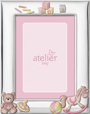 CORNICE PORTAFOTO IN ARGENTO PORTA FOTO BIMBA ROSA ATELIER M 1029 9X13 R