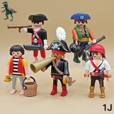 Playmobil equipaggio-nave pirata-isola del tesoro-marinai-corsari bucanieri