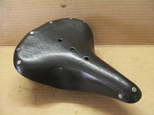 Sella BROOKS B66, in cuoio nero, usata, per bici d’epoca/vintage.