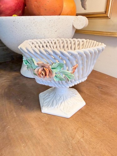 Cesto ceramica vintage bassano - cesto,