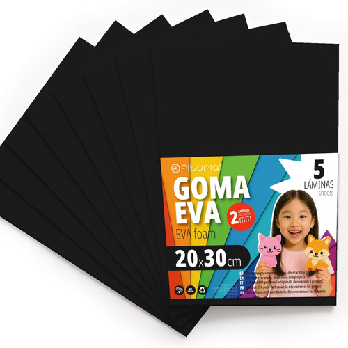 Fogli gomma eva colorata - gomma,