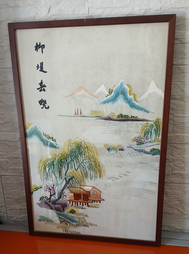 Quadro cinese ricamo - , seta