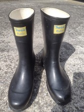 STIVALI DI GOMMA PVC IMPERMEABILI ANTISCIVOLO ANTIPIOGGIA NERO Misura 38