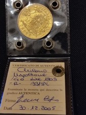 REGNO D'ITALIA - MILANO - NAPOLEONE I - 40 LIRE 1809 MILANO - PERIZIATA  ORO