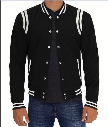 Giacca uomo pile nero - , varsity