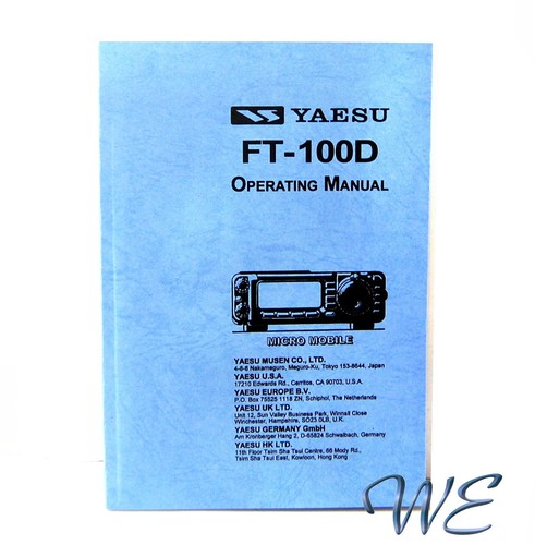 Nuovo yaesu 100d manuale - nuovo, ft-100d