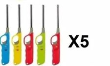 accendigas colorate accendino fiamma per cucina campeggo becco lungo x5