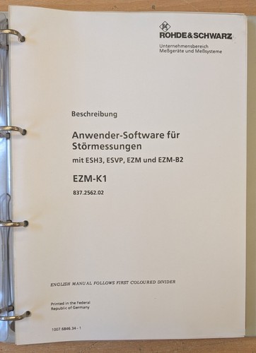 Rhode schwarz ezm k1 - rhode,
