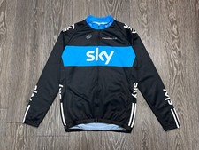 Adidas Team Sky Pinarello Maglia Ciclismo Sportiva Manica Lunga Zip Giacca Camicia 6