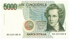 5000 LIRE B. D'ITALIA VINCENZO