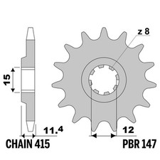 MALAGUTI FIFTY HF NL - TOP NL 50 1991-1993 pignone PBR passo 415 13 Denti